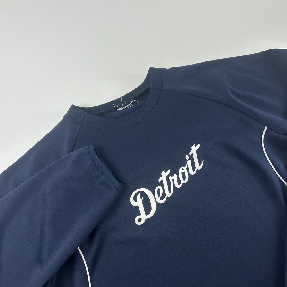 Majestic Men's XL Therma Fit Detroit Tigers MLB Navy Blue Pullover Training Top